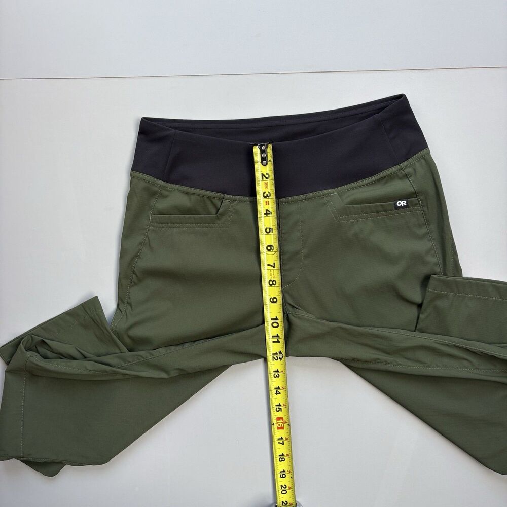 Outdoor Research Olive Green Straight-Leg Women's Pants with Black Waistband - Picture 7 of 12